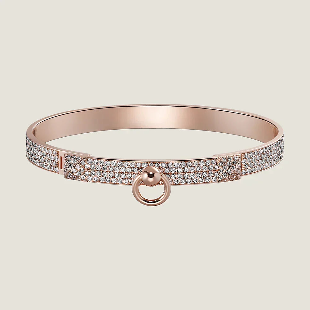 18K Collier De Chien Diamond Hermes Bracelet