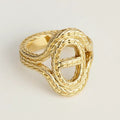 18K Chaine D'Ancre Danae Medium Hermes Ring