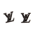 18K Louis Vuitton Iconic Black Crystal Stud Earrings