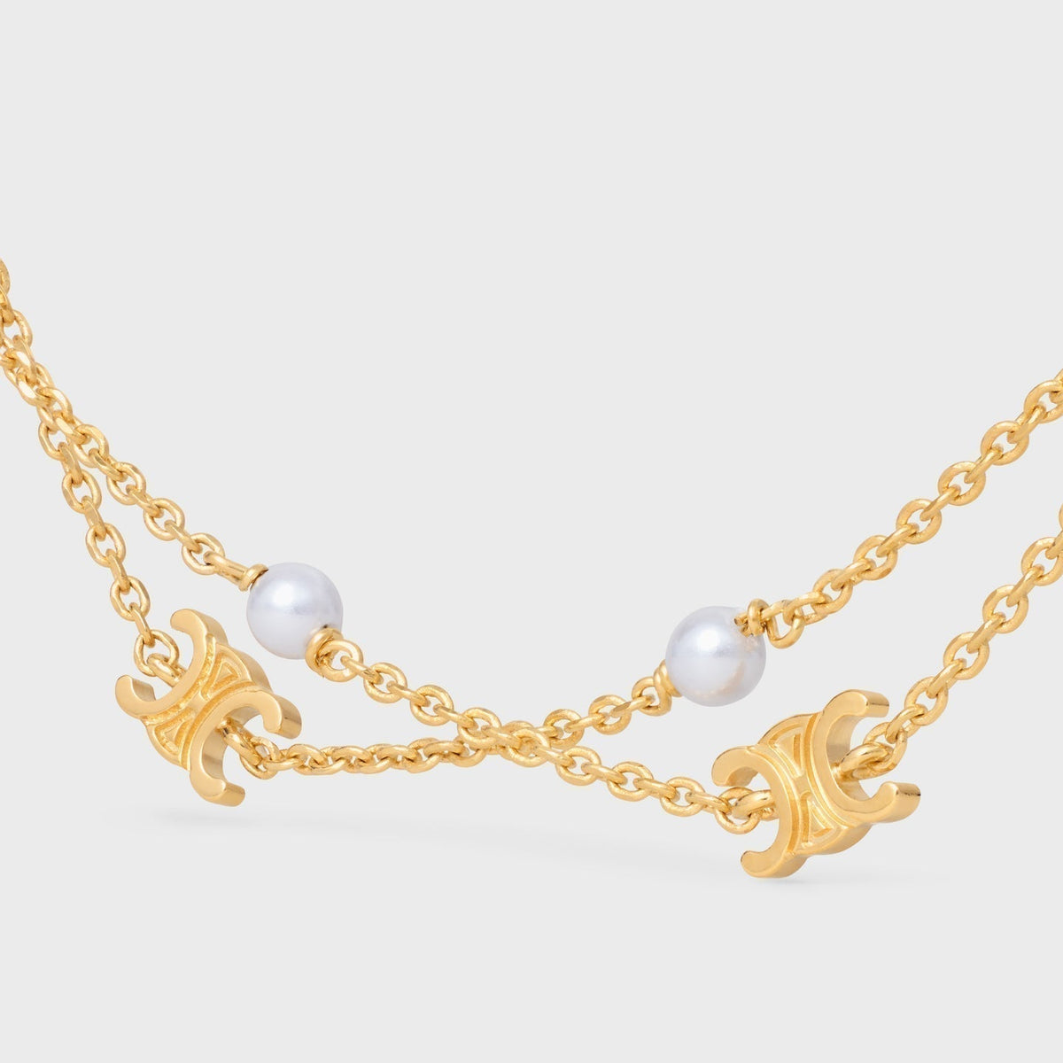 18K Celine Pearl Double Necklace