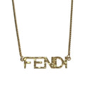 18K Fendi Script Necklace