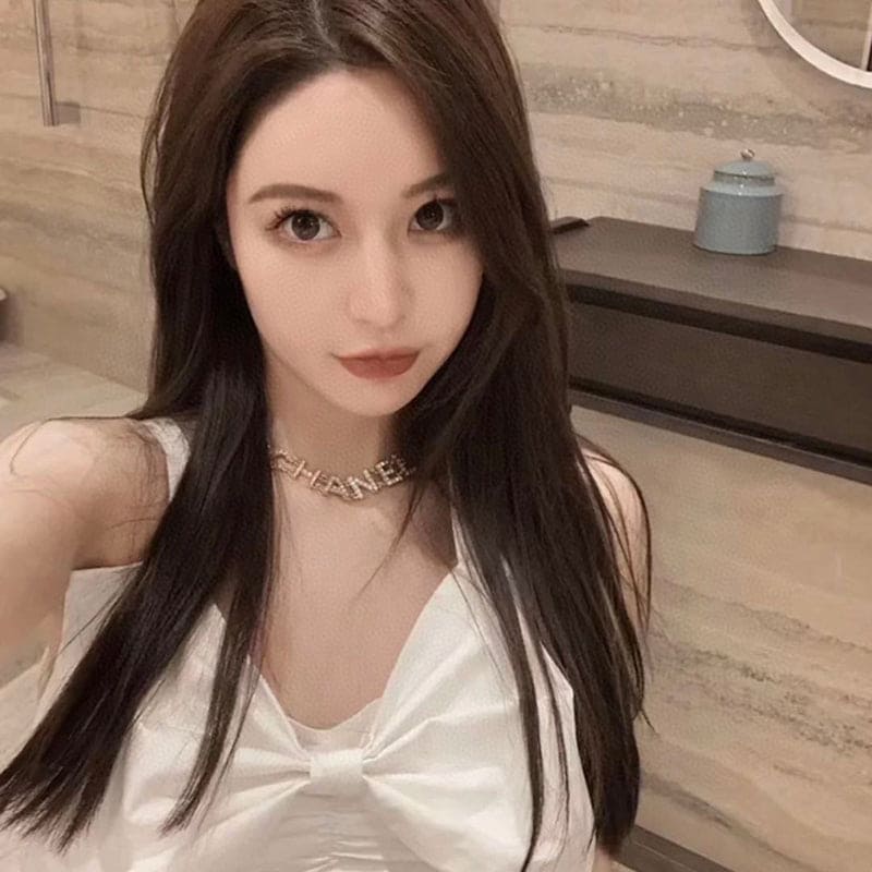 18K  Chanel Crystal 90's Icon Logo Necklace