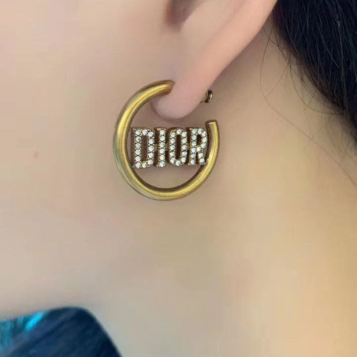 18K Dior 30 Montaigne Hoop Earrings
