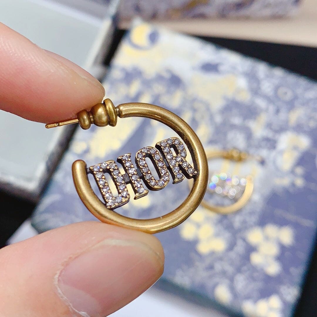 18K Dior 30 Montaigne Hoop Earrings