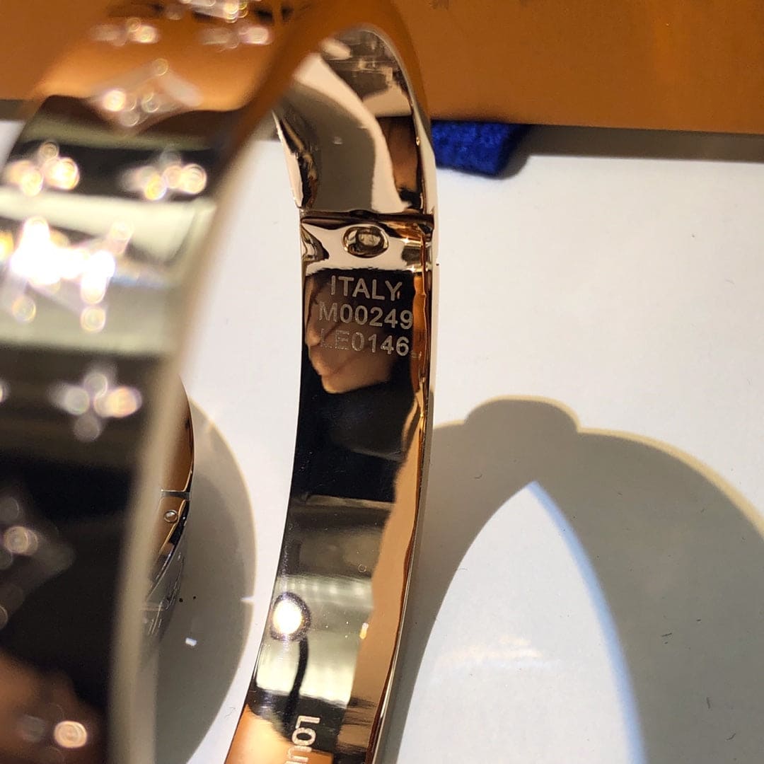 18K Louis Vuitton Nanogram Cuff Bracelet