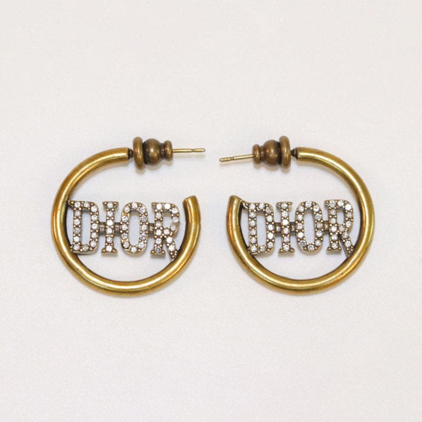 18K Dior 30 Montaigne Hoop Earrings