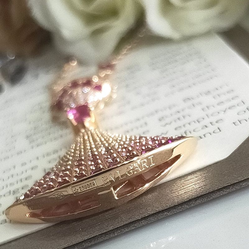 18K BVLGARI DIVAS' DREAM Pink Diamonds Necklace