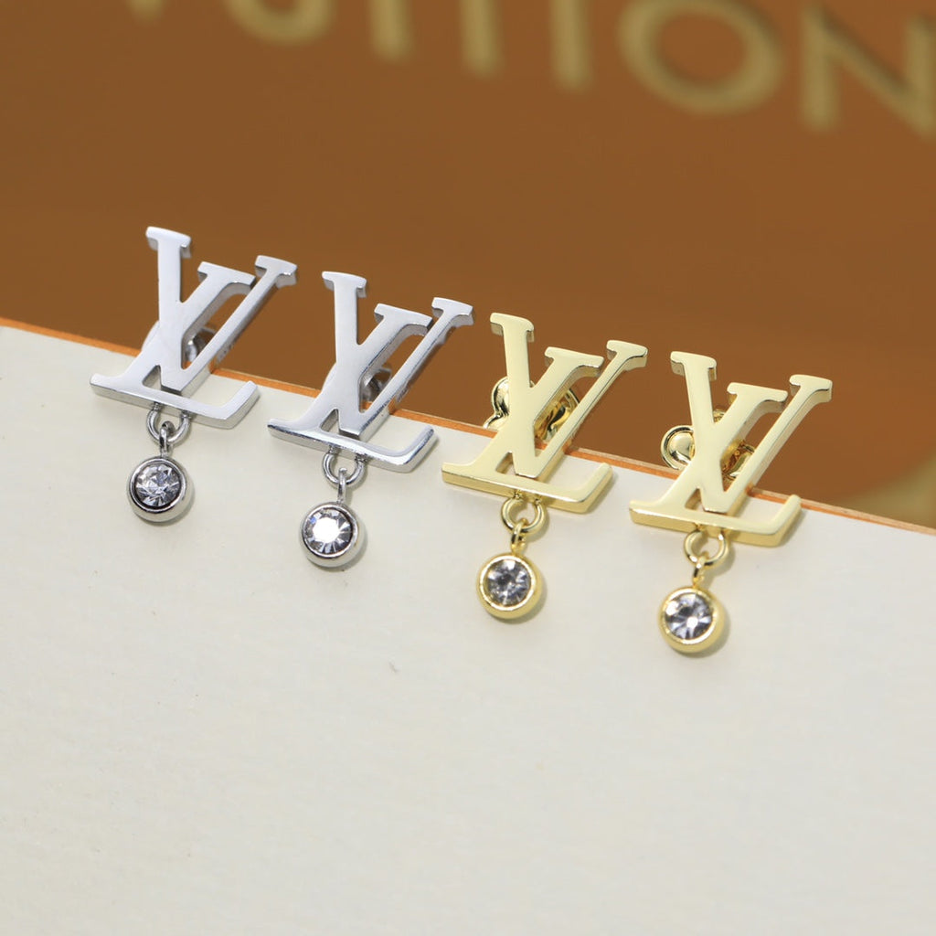 18K Louis Vuitton Diamond Earrings