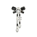18K  Chanel Bow Tie Crystals Brooch