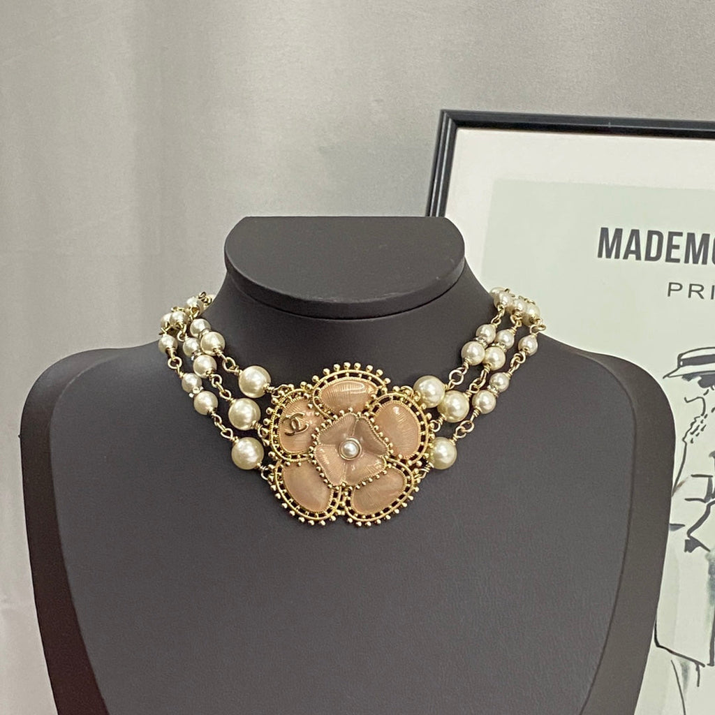 18K  Chanel Camellia Choker Necklace
