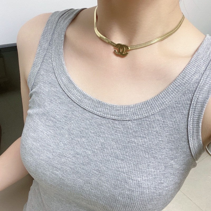 18K  Chanel Gold Choker Necklace