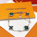 18K Louis Vuitton Blossom Green Flower Bracelet