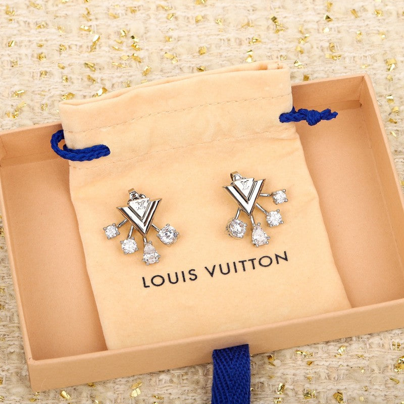 18K Louis Vuitton Diamomd Earrings