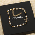 18K  Chanel Black Pearls Necklace