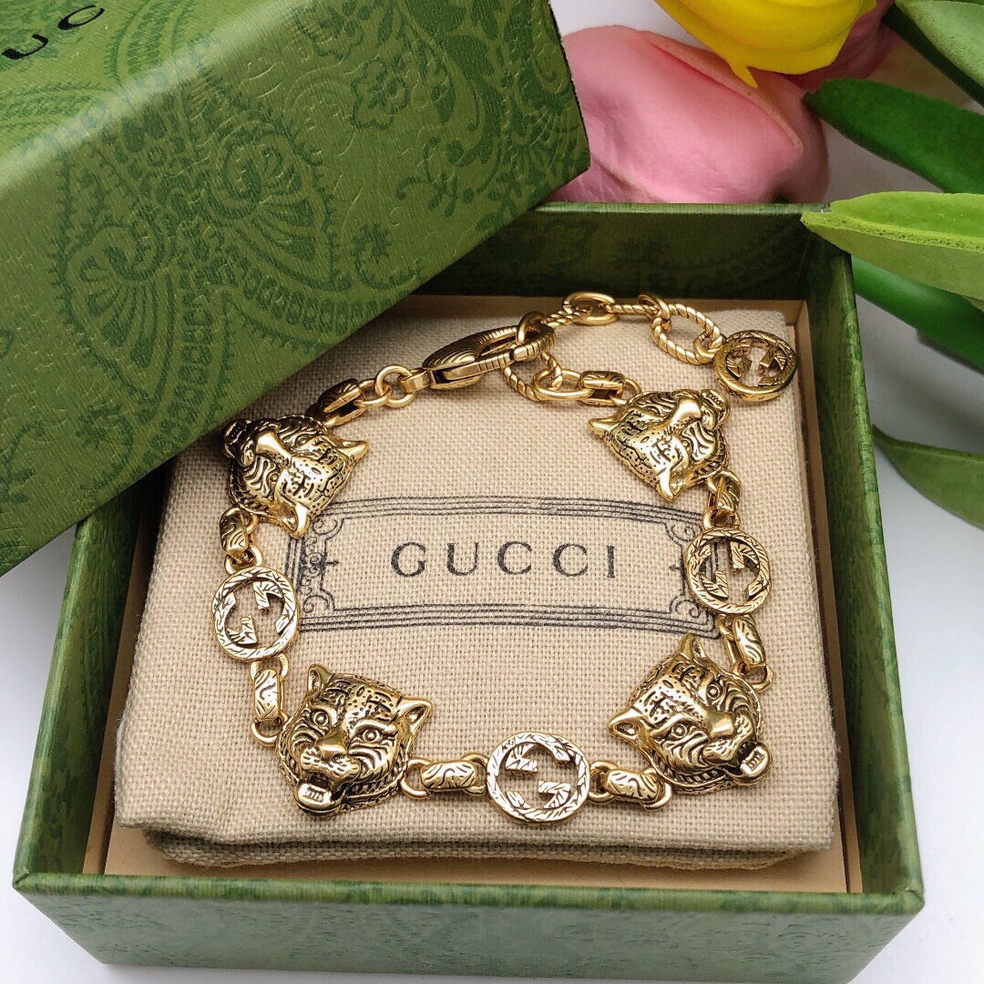 18K Double Gucci Tiger Bracelet