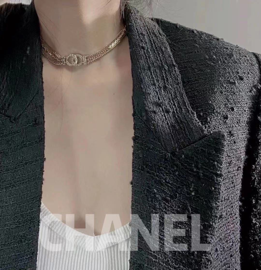 18K  Chanel Chain Choker Necklace