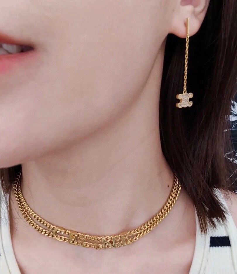 18K Celine Gourmette Necklace