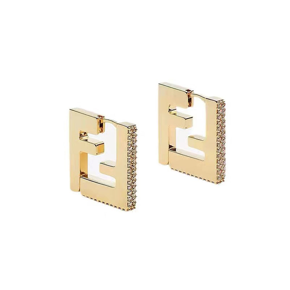 18K Fendi Forever Crystals Earrings