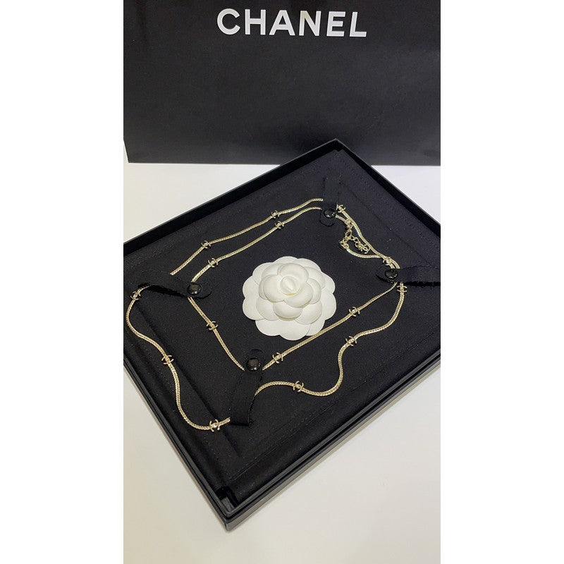 18K  Chanel 24B Flowers Long Necklace