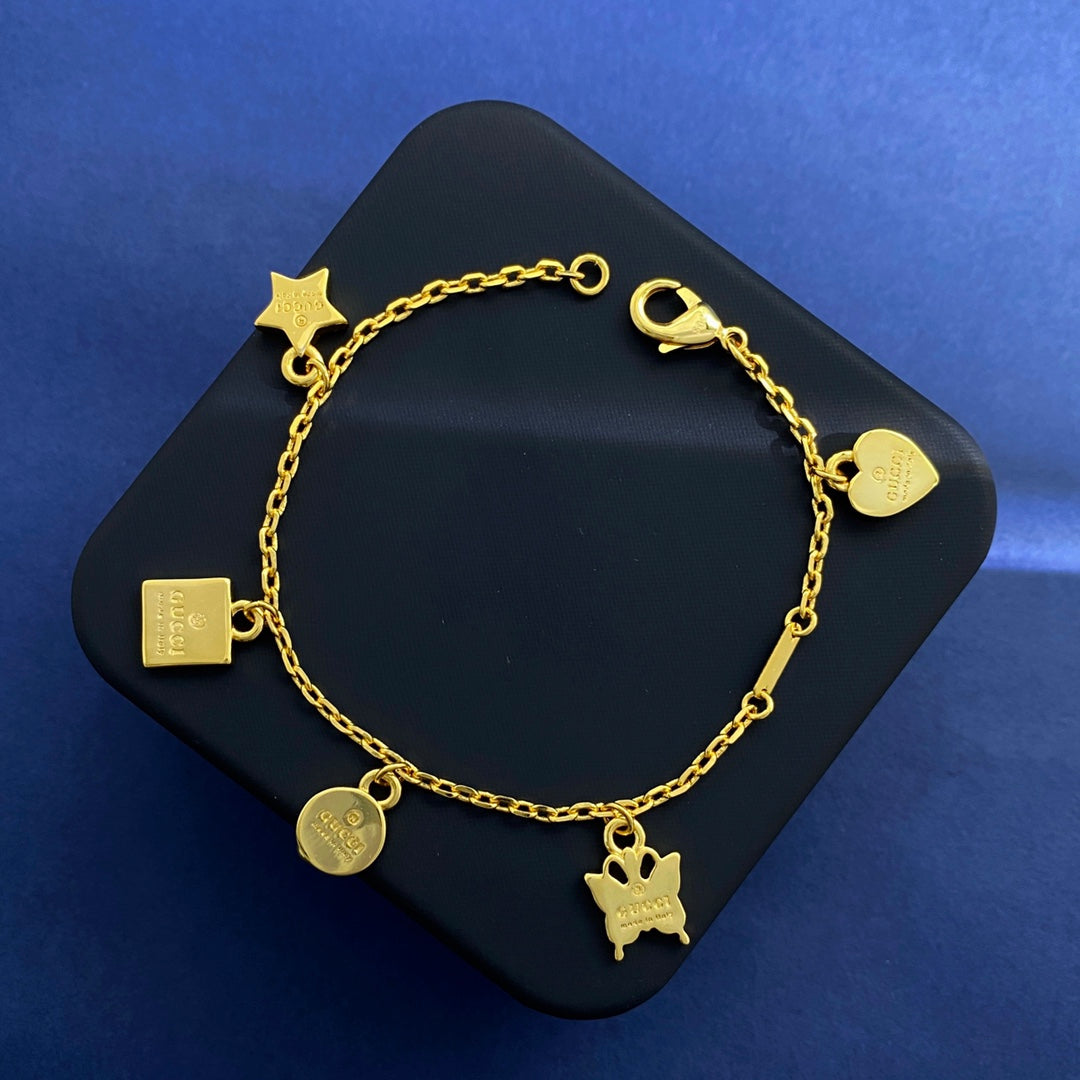 18K Double Gucci Letter Bracelet