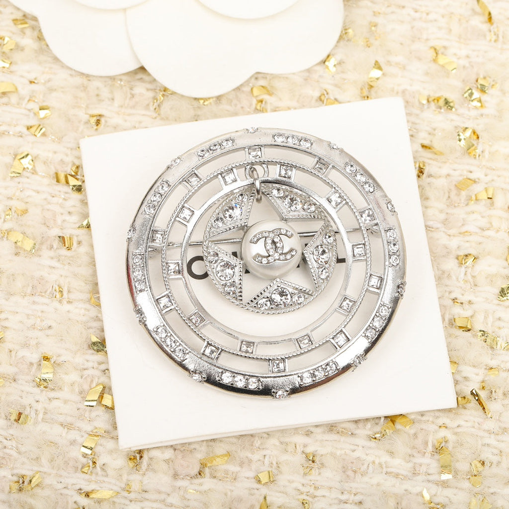 18K  Chanel Black Diamonds Brooch