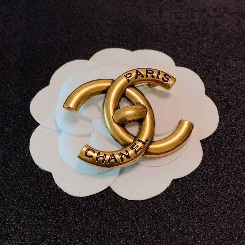 18K  Chanel Paris Gold Brooch