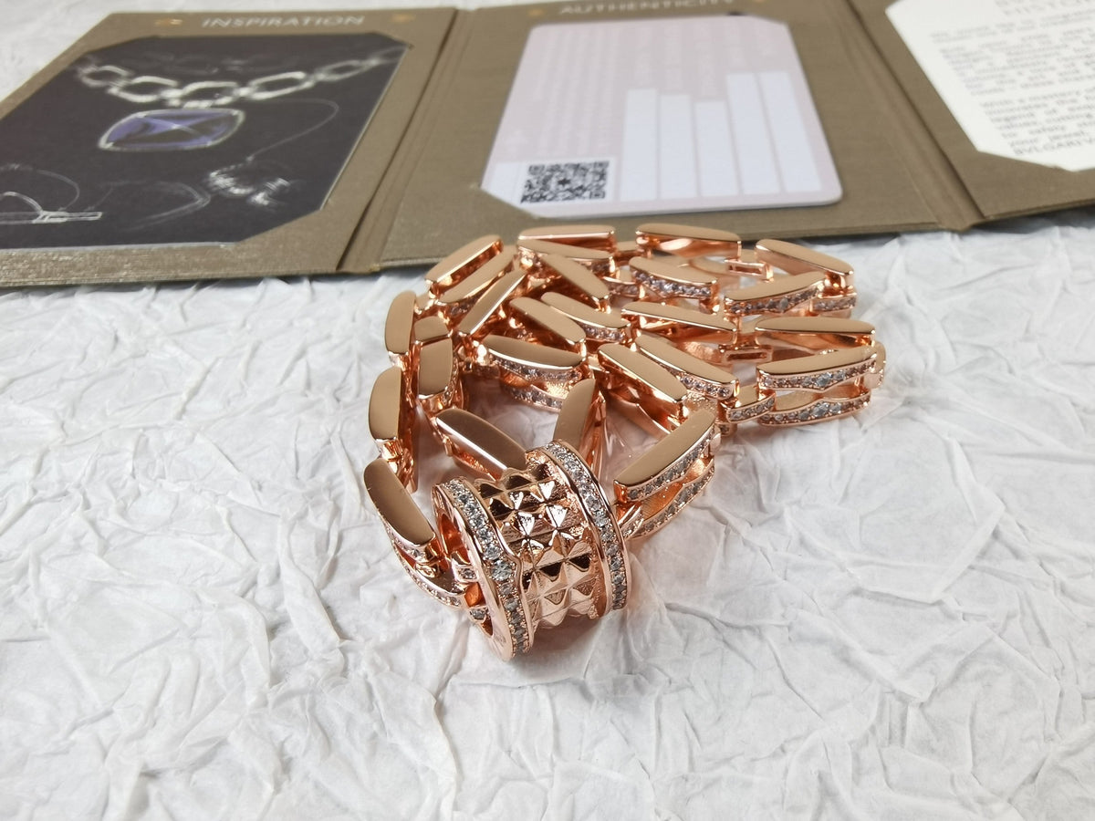 18K B.ZERO1  Diamonds Chain Link Necklace