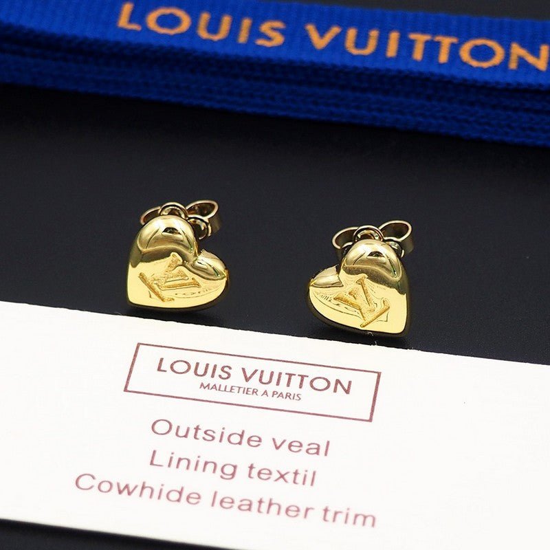 18K Louis Vuitton Heart Earrings