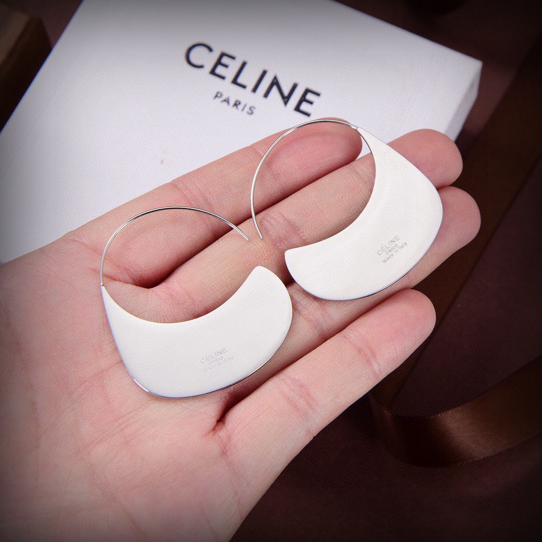 18K Celine Bag Pendant Earrings