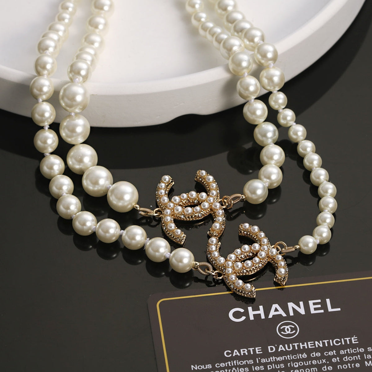 18K  Chanel Long Pearls Necklace