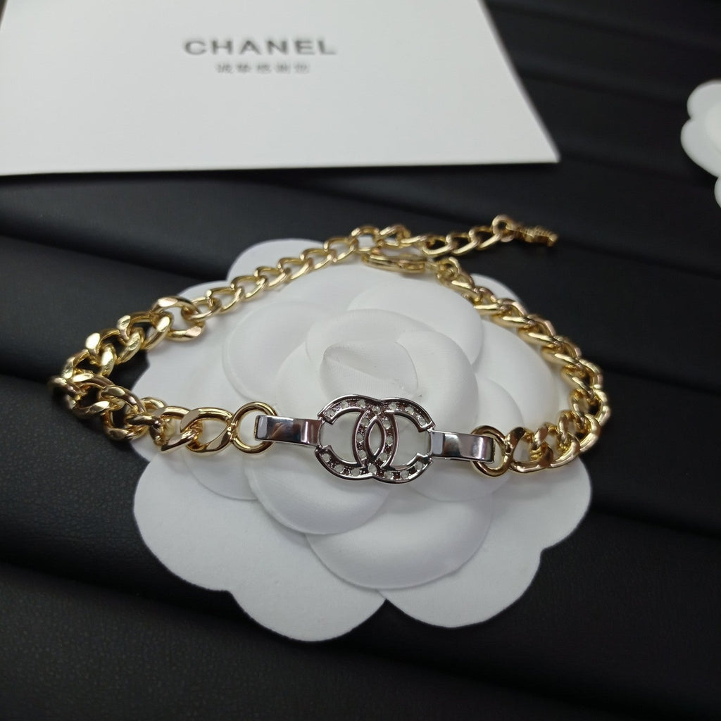 18K  Chanel Diamond Chain Bracelet