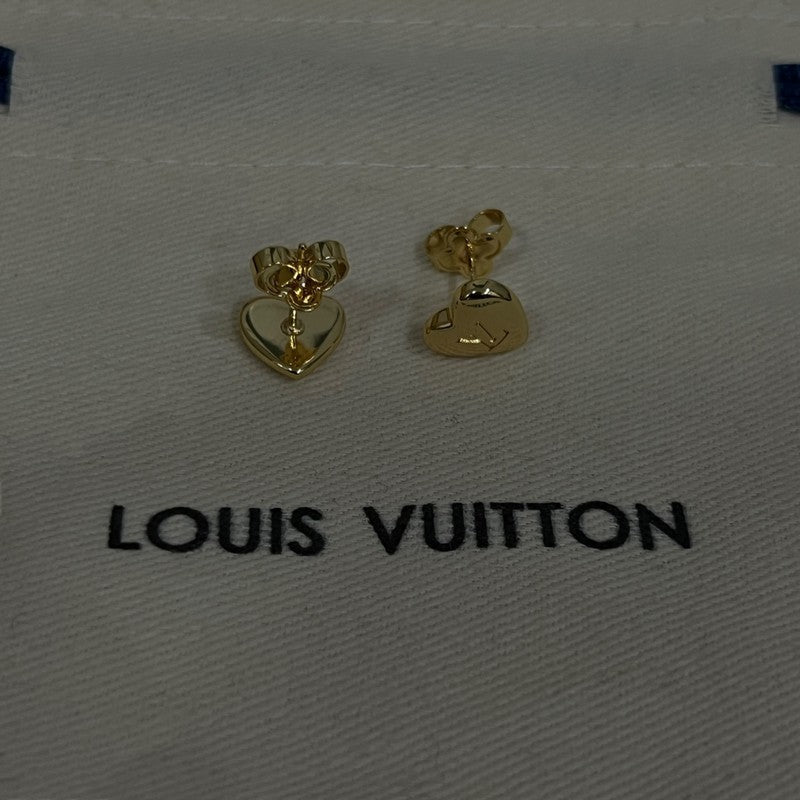 18K Louis Vuitton Heart Earrings
