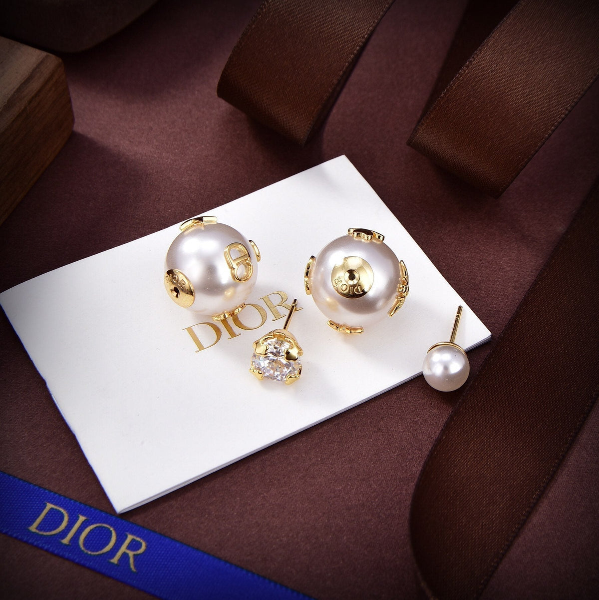 18K Dior Tribales Pearl Earrings