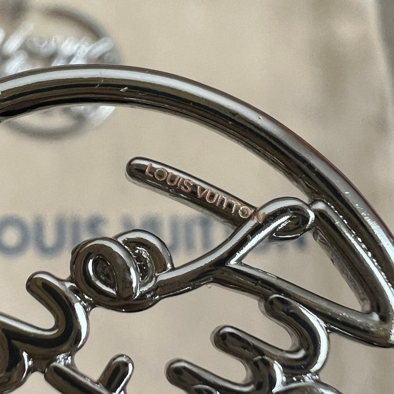 18K Louis Vuitton Script Gold Earrings
