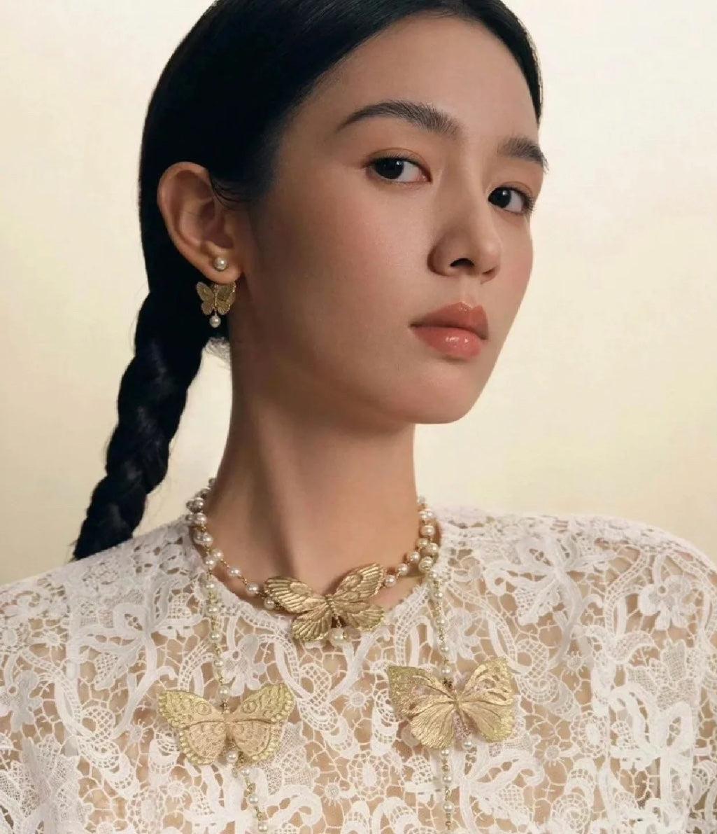 18K Dior Butterfly Choker Necklace
