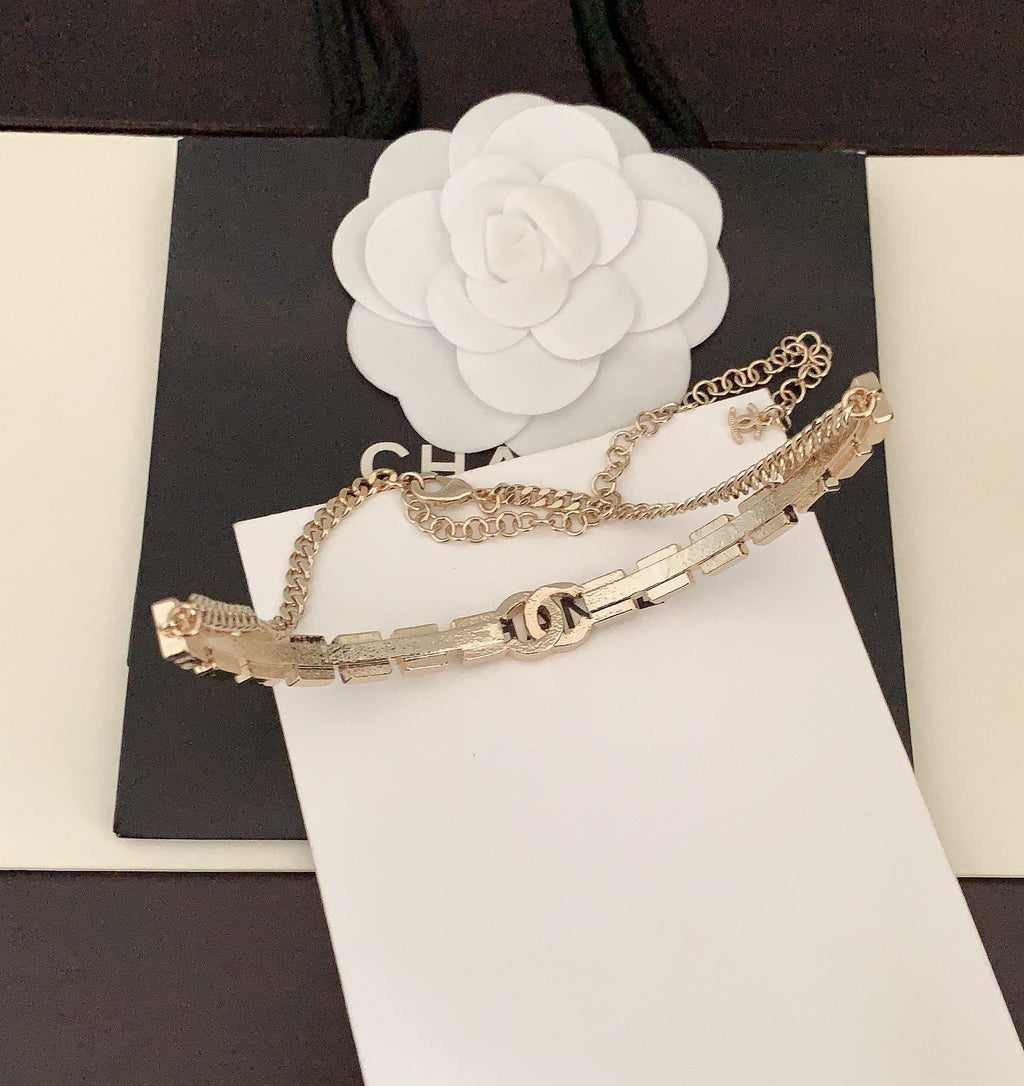18K  Chanel Gray Crystals Necklace