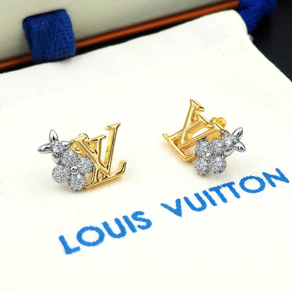 18K Louis Vuitton Gram Earrings