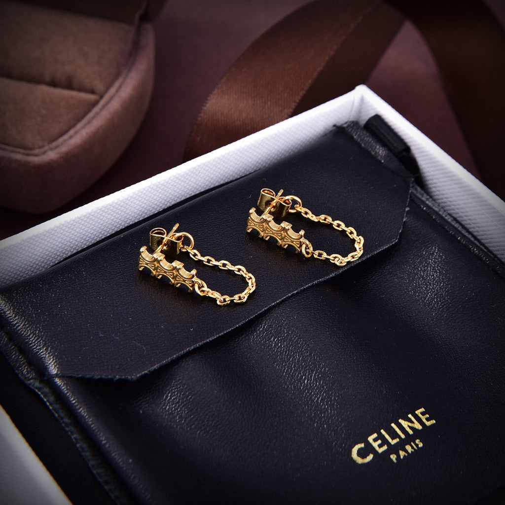 18K Celine Chain Earrings