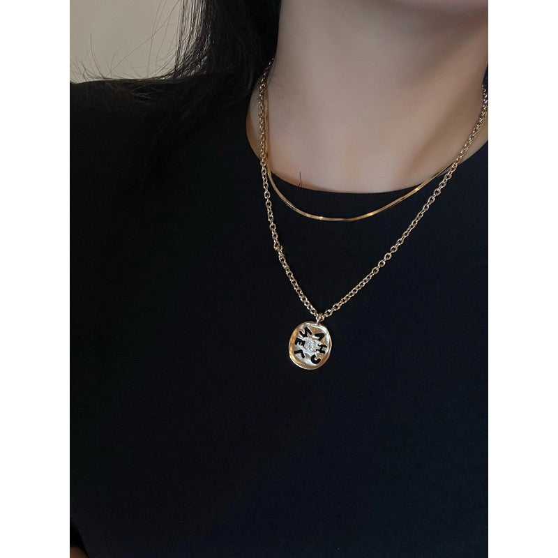 18K  Chanel Script Necklace