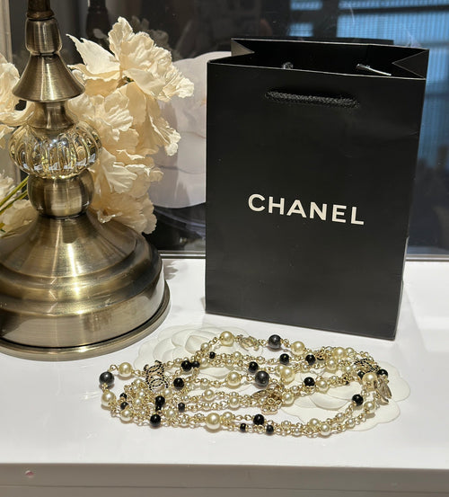18K  Chanel 24S Long Pearls Necklace