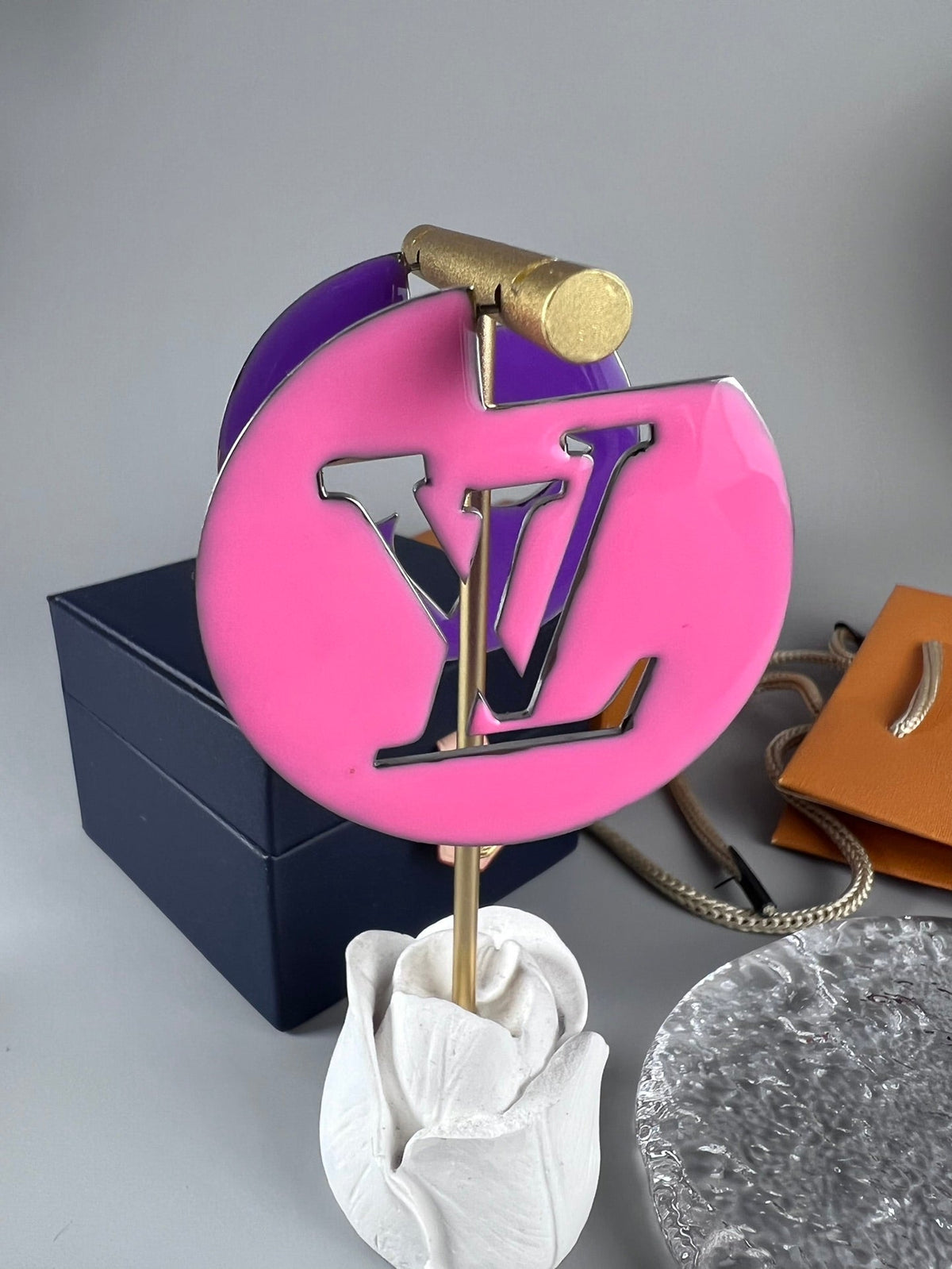 18k Louis Vuitton Perfect Match Pink/Purple Earrings