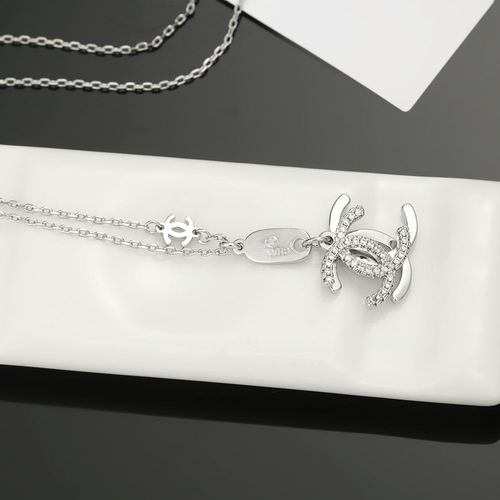 18K  Chanel Diamond Long Necklace
