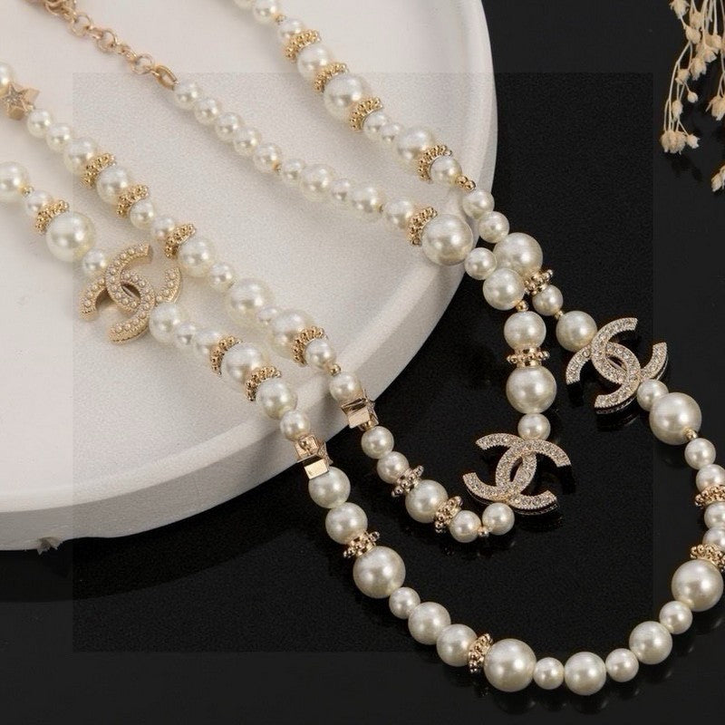 18K  Chanel 26C Long Pearl Necklace